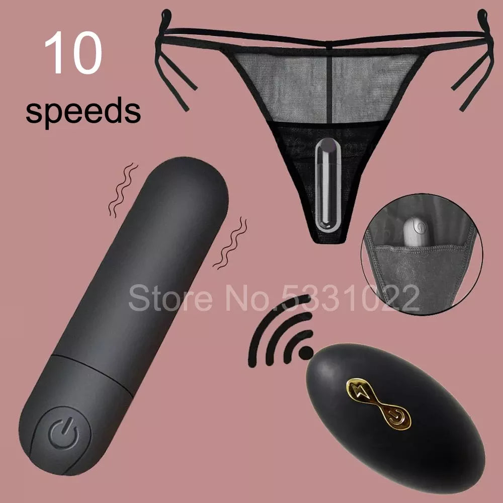 Vibrating Panties 10 Function Remote Control Rechargeable