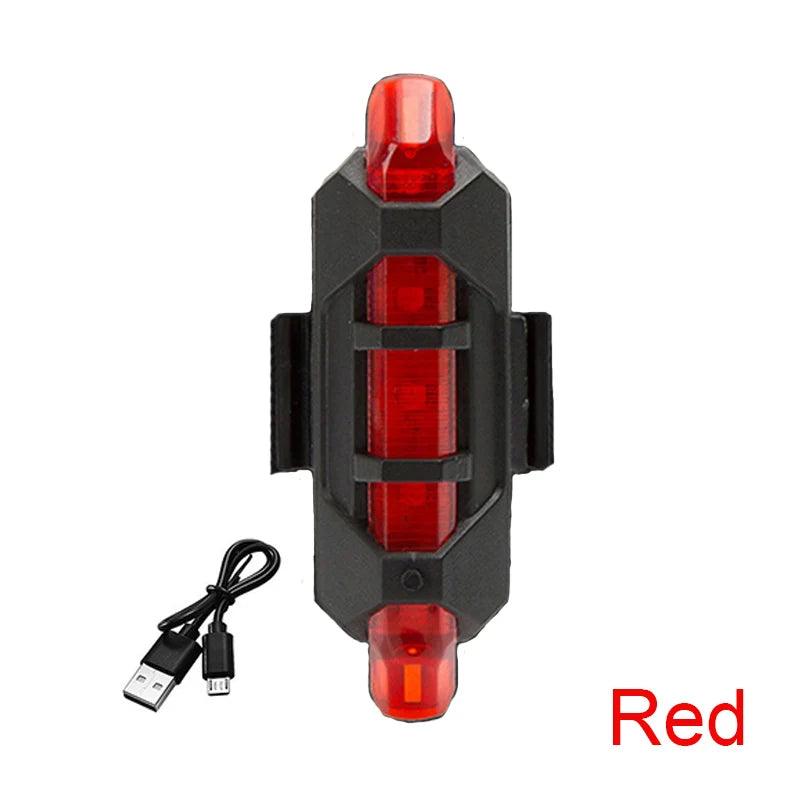 Bike Light Set Front Light with Taillight USB Rechargeable Easy to Install 3 Modes Bicycle Accessories for the Bicycle Road MTB - Outdoorsavage