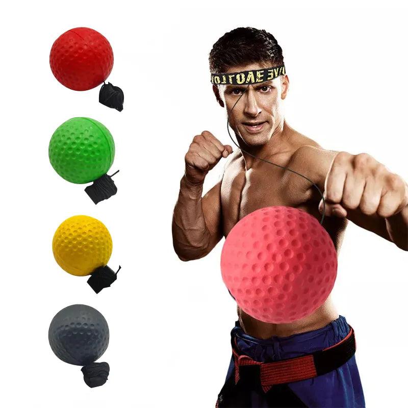 Boxing Speed Ball Head-mounted PU Punch Ball MMA Sanda Training Hand Eye Reaction Gym Sandbag Muay Thai Boxeo Fitness Equipment - Outdoorsavage