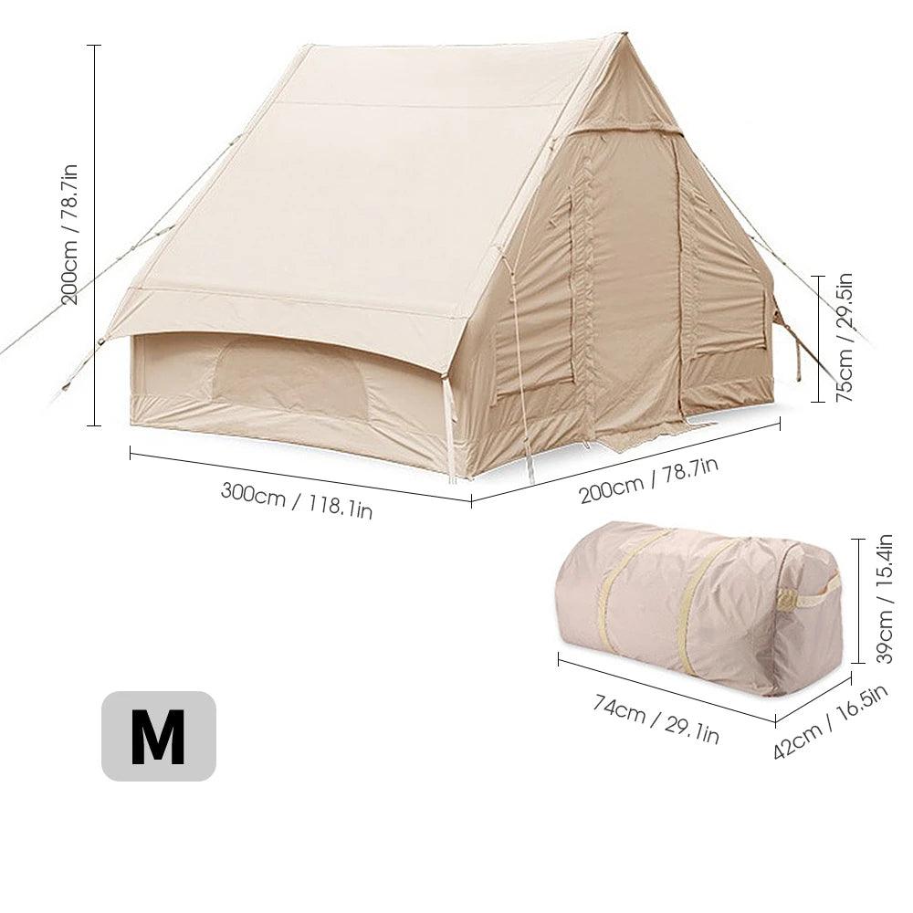 Luxury Camping Tent Waterproof Sunscreen Inflatable Roof Tent Large Space Folding Tent Park Family Tent Travel Beach Equipment - Outdoorsavage