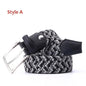 Stretch Canvas Leather Belts for Men Female Casual Knitted Woven Military Tactical Strap Male Elastic Belt for Pants Jeans - Outdoorsavage