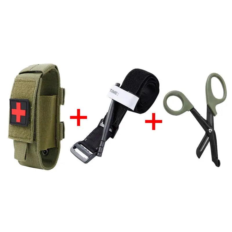 Tactical Military First Aid Kit Tourniquet Molle Survival Set Pouch Nursing Holder Medical Gear Scissors Bag Outdoor Equipment - Outdoorsavage