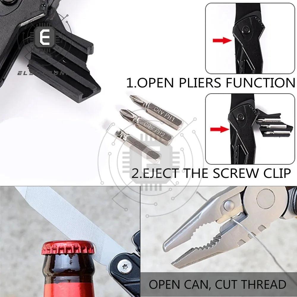 Multifunctional Pliers Multitool Claw Hammer Stainless Steel Tool With Sheath For Outdoor - Outdoorsavage