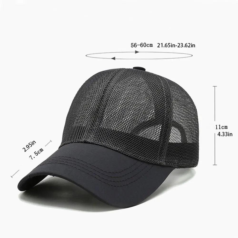 Quick Dry Sunshade Caps Hollow Visors Hats Golf Running Mesh Baseball Caps Korean Sun Hats Women Summer Caps Men Fishing Caps - Outdoorsavage