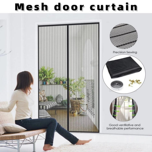 New No Punching Magnetic Screen Door Curtain Anti Mosquito Insect Fly Bug Automatic Closing Household Ventilation Door Curtain - Outdoorsavage