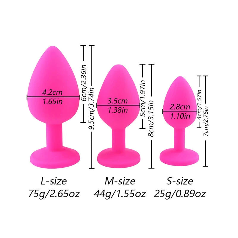 S/M/L Silicone Anal Plug Butt Plug