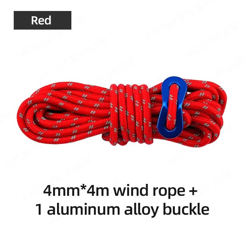 6pcs Camping Hiking Tent Wind Rope Buckle Adjustable Aluminium Alloy Cord Rope Buckles Camping Equipment Outdoor Tents Accessory - Outdoorsavage