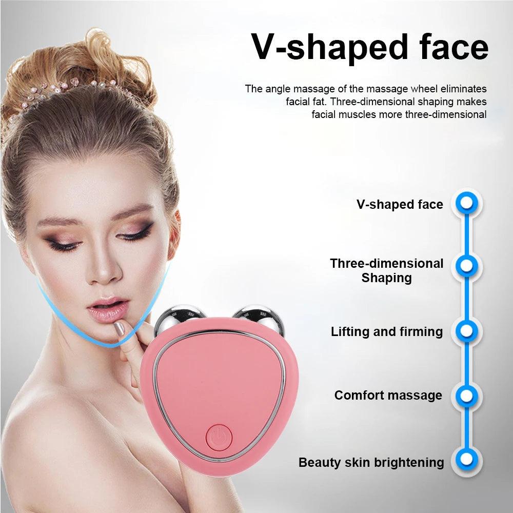 EMS Face Lifting Machine Facial Massager Microcurrent Roller Skin Tightening Rejuvenation Beauty Charging Facial Anti Wrinkle - Outdoorsavage