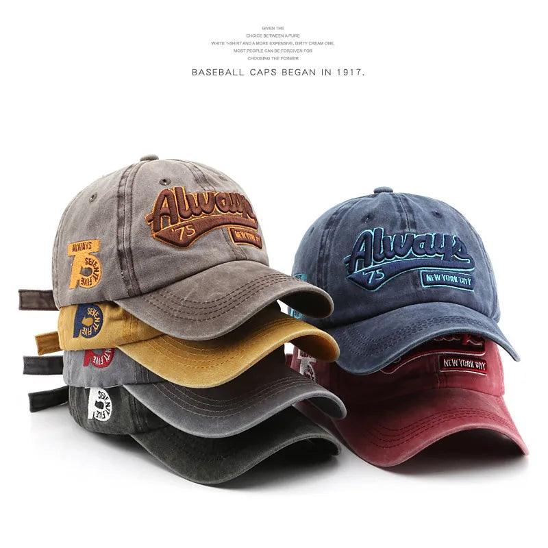 2022 Summer Women Men Baseball Cap Fashion Letter Embroidery Snapback Hat Vintage Washed Cotton Unisex Hip Hop Sun Hat Casquette - Outdoorsavage