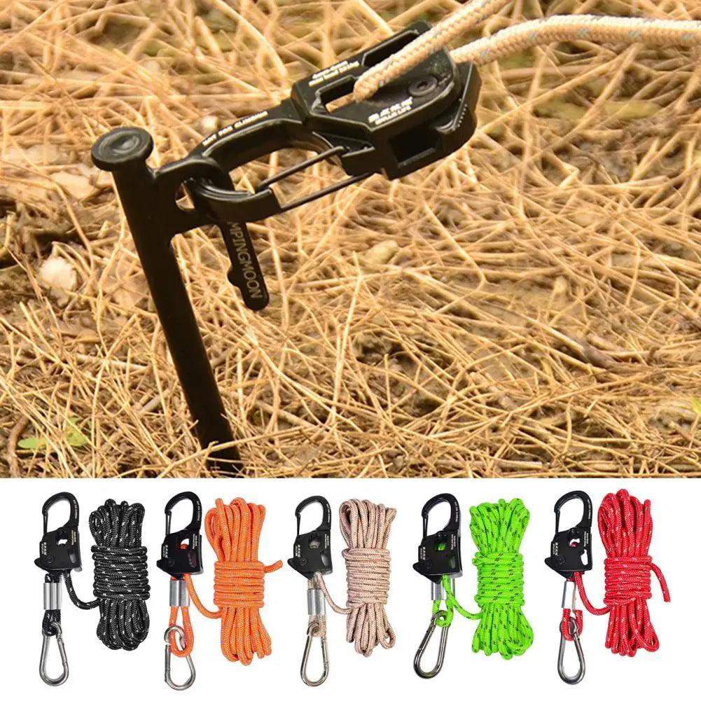 Camping Accessories Durable Aluminum Alloy Tent Rope Tensioner for Lightweight Portable Camping Gear Strong for Outdoor - Outdoorsavage