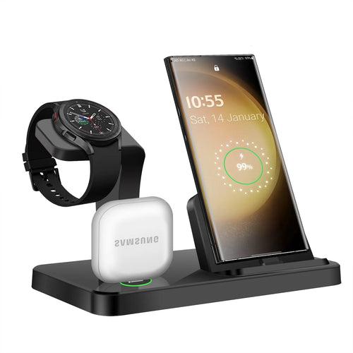 3 in 1 Wireless Charger Stand For Galaxy Watch 6 5 Pro Type C Fast - Outdoorsavage