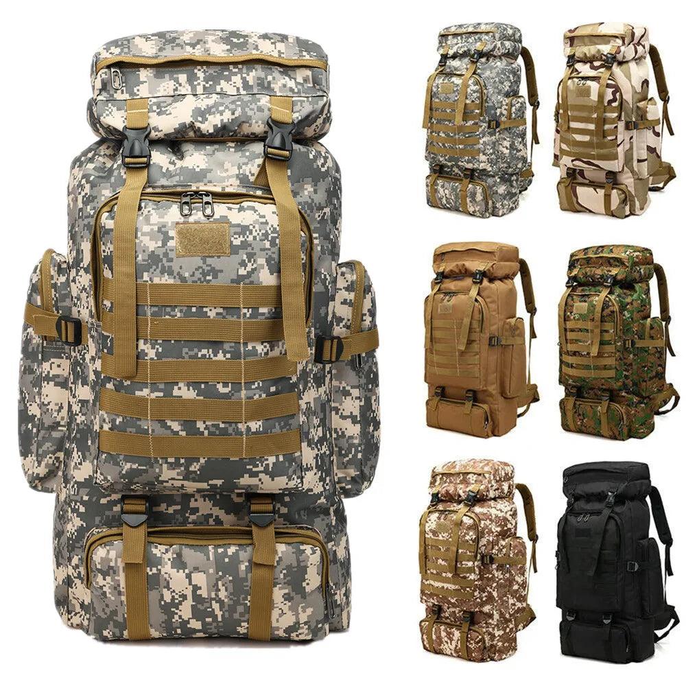 Outdoor Camouflage Men's Backpack, Large Space Waterproof Outdoor Military Backpack, Men's Travel Backpack, Hiking Backpack - Outdoorsavage