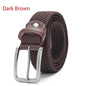 Stretch Canvas Leather Belts for Men Female Casual Knitted Woven Military Tactical Strap Male Elastic Belt for Pants Jeans - Outdoorsavage