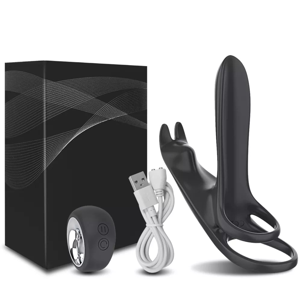 Couple Vibrator with Dual Motor – Penis Ring for Men & Partner Pleasure