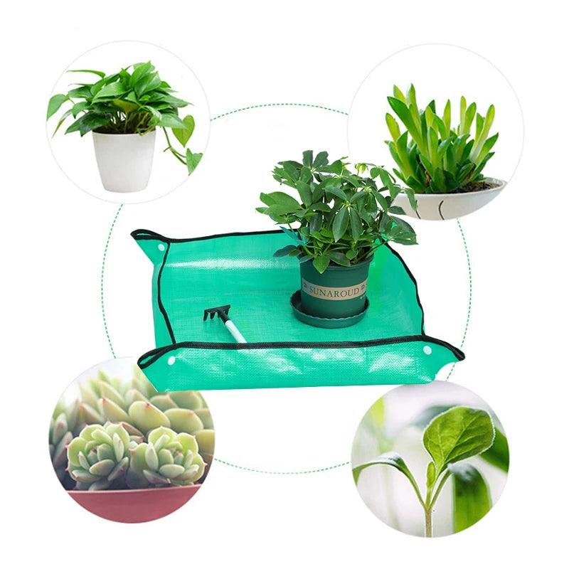 1pcs Planting Mat 50cm-100cm Gardening Potting Pad Foldable Garden Plant Flower Pot Transplanting Waterproof Mats - Outdoorsavage