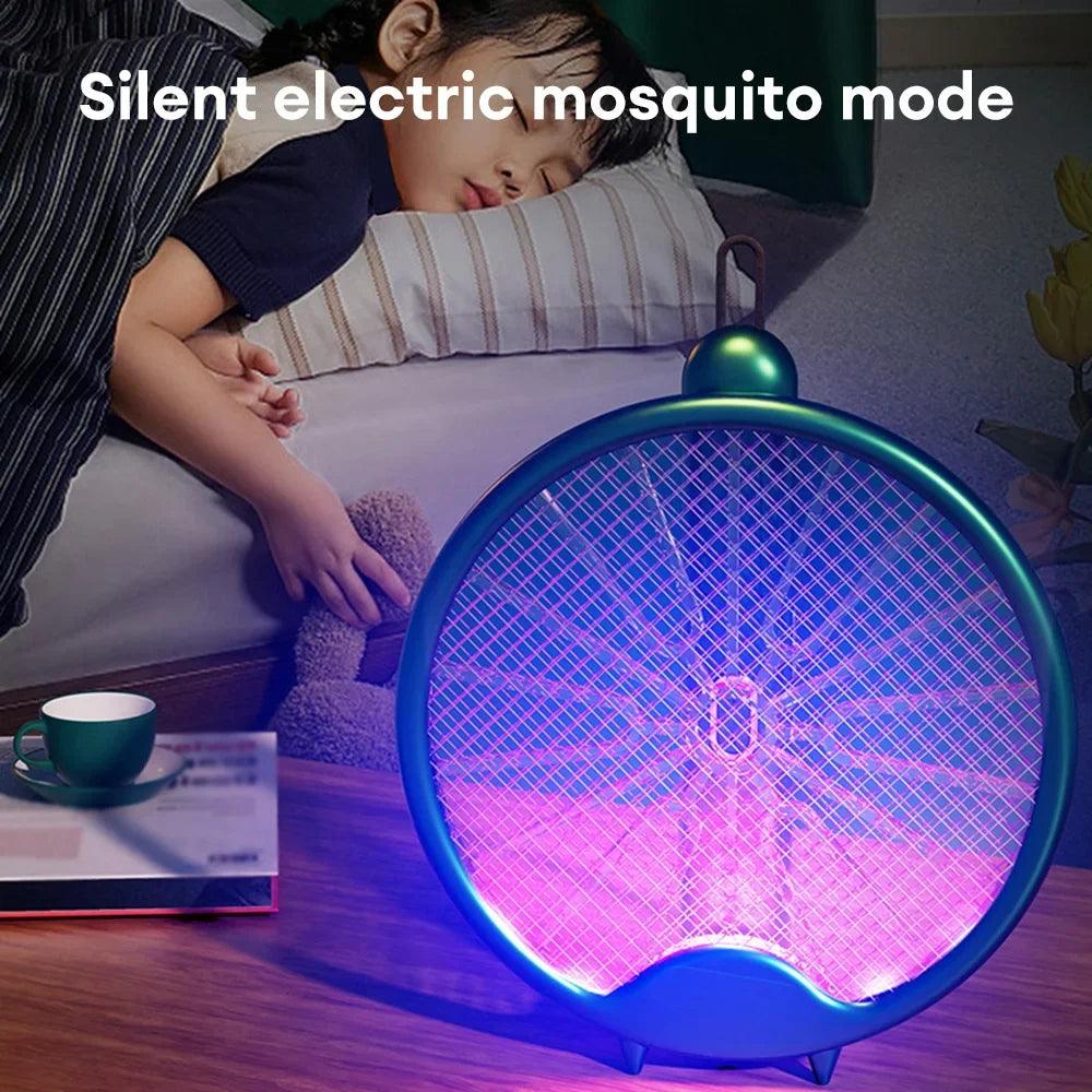 3000V Electric Mosquito Racket Mosquito Killer Lamp USB Rechargeable Foldable Mosquito Repellent Lamp Swatter Fly Swatter - Outdoorsavage