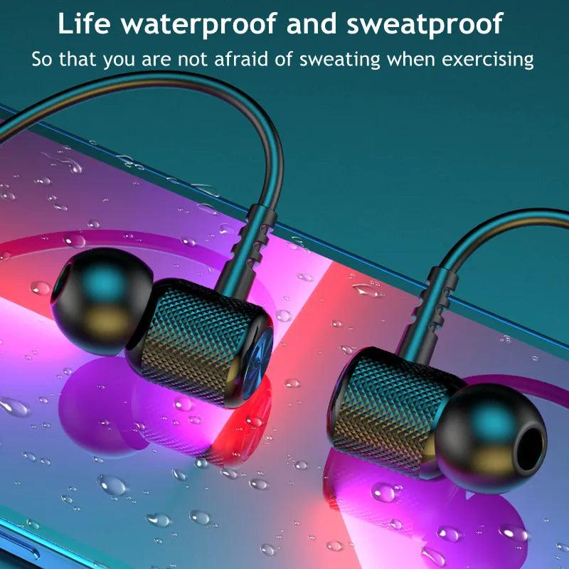 Wireless Headphones Bluetooth 5.0 Neckband Earphones Magnetic Sports Waterproof TWS Earbuds Blutooth Headset With Microphone Mic - Outdoorsavage