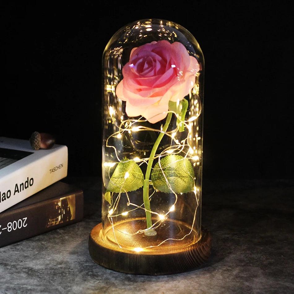 Drop shipping Galaxy Rose Artificial Flowers Beauty and the Beast Rose Wedding Decor Creative Valentine's Day Mother's Gift - Outdoorsavage