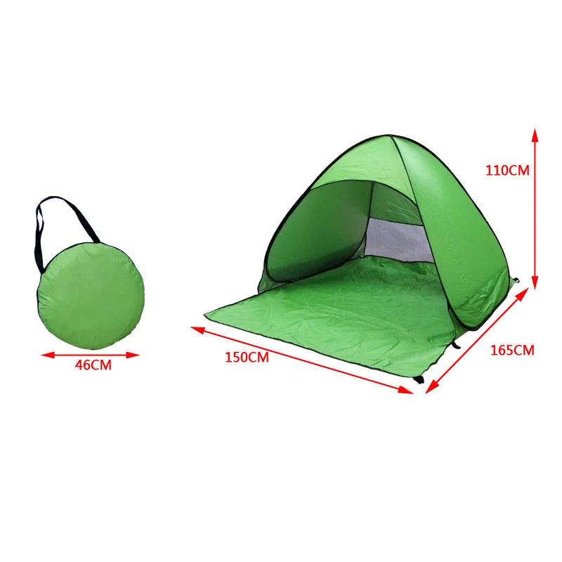 Automatic Instant Pop Up Tent Potable Beach Tent Lightweight Outdoor UV Protection Camping Fishing Tent Sun Shelter - Outdoorsavage