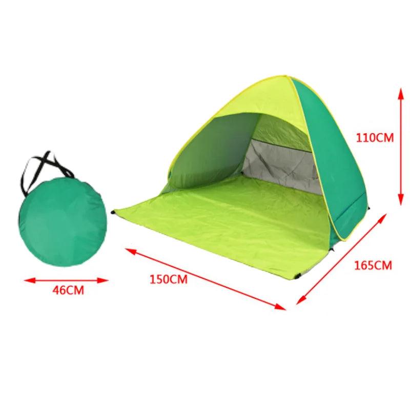 Automatic Instant Pop Up Tent Potable Beach Tent Lightweight Outdoor UV Protection Camping Fishing Tent Sun Shelter - Outdoorsavage