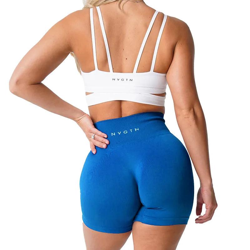 NVGTN Spandex Solid Seamless Shorts Women Soft Workout Tights Fitness Outfits Yoga Pants Gym Wear - Outdoorsavage