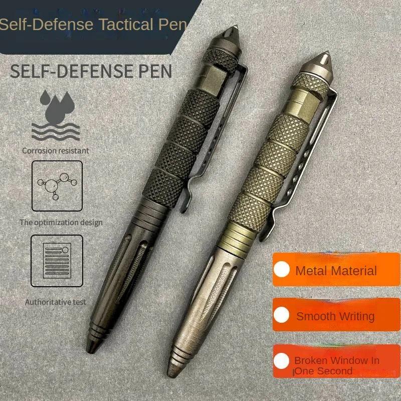 High Quality Aluminum Anti Skid Self DEFENCE Ballpoint Pens Multi Functional Tactical Pen Office Accessories School Supplies - Outdoorsavage