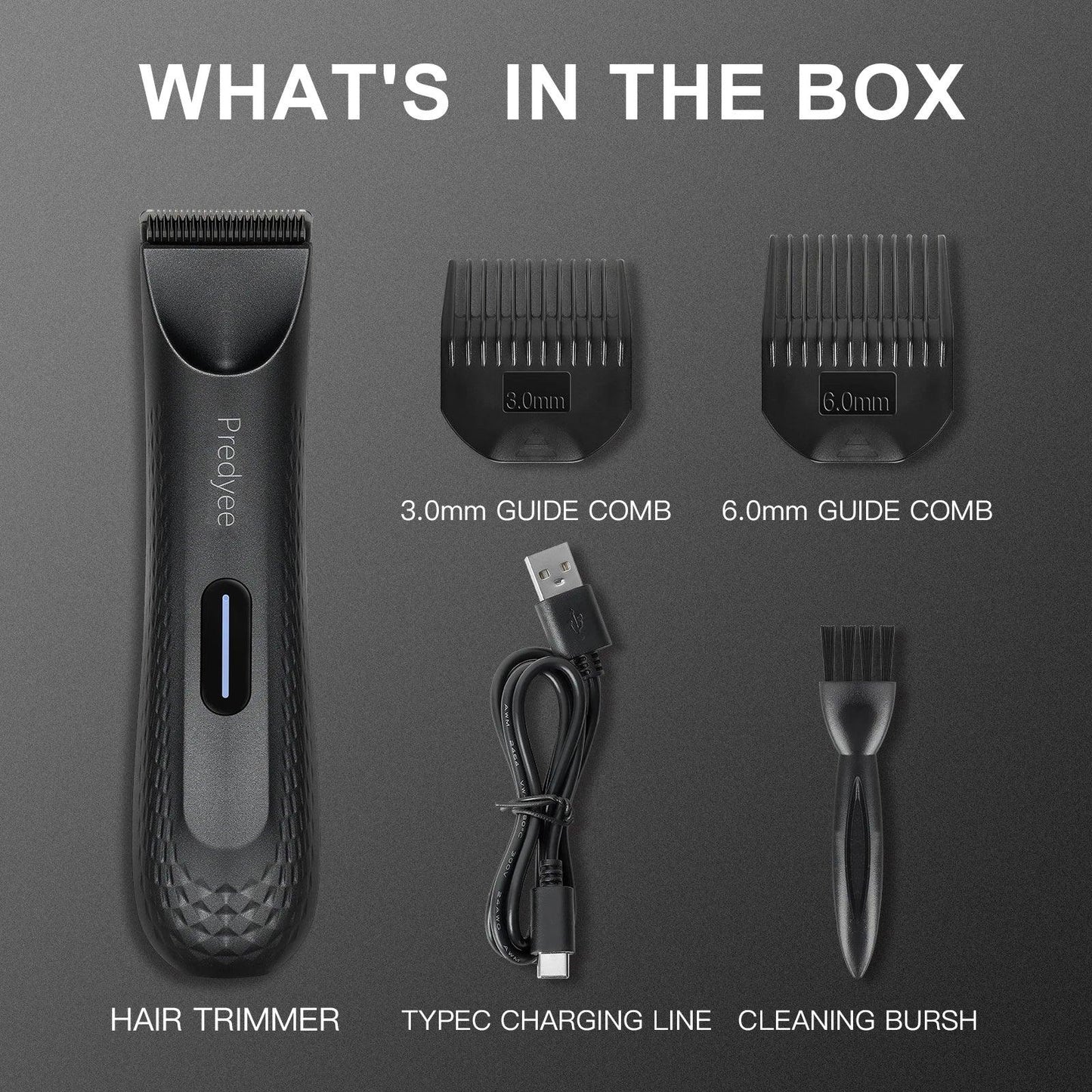 Electric Groin Hair Trimmer for Men,Body Groomer & Pubic Waterproof Hair Trimmer,Replaceable Ceramic Blade - Outdoorsavage