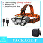 USB Rechargeable Headlamp Portable 5LED Headlight Built in Battery Torch Portable Working Light Fishing Camping Head Light - Outdoorsavage