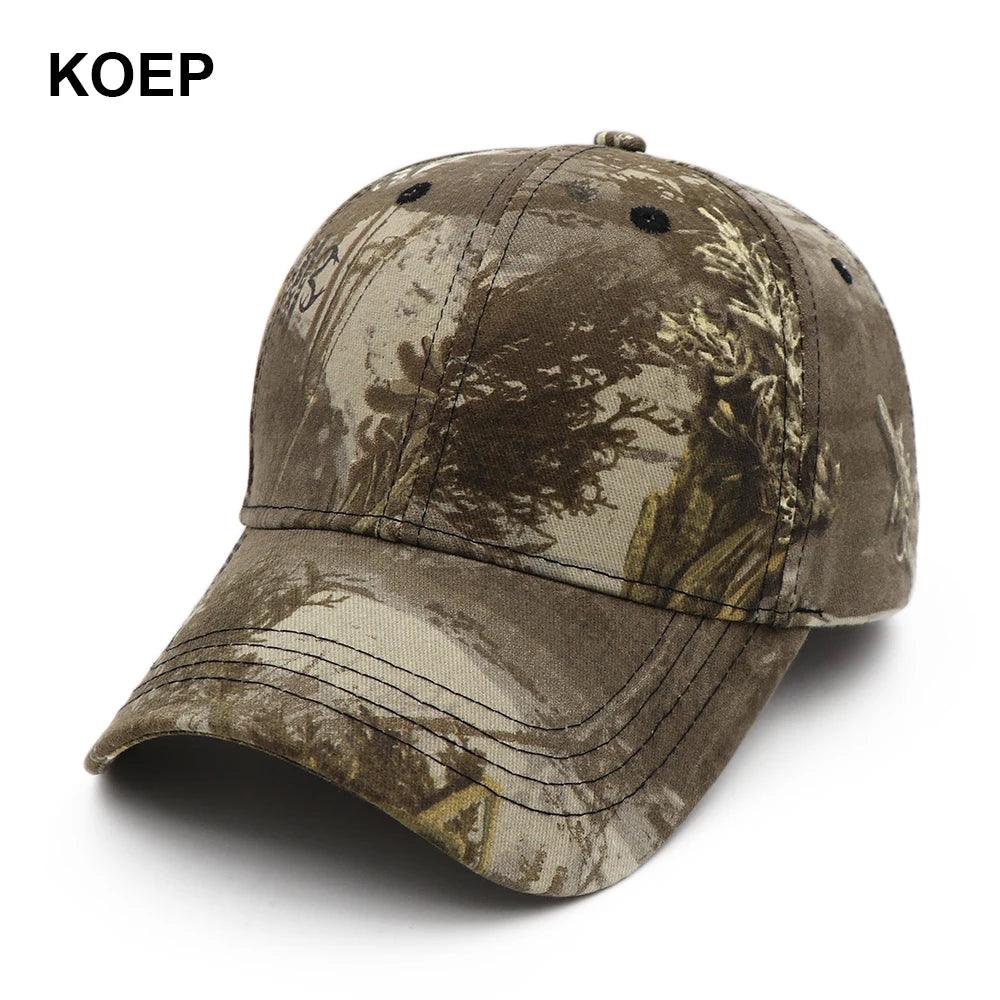 KOEP New Tree Camo Baseball Cap Fishing Caps Men Outdoor Hunting Camouflage Jungle Hat Hiking Casquette Hats - Outdoorsavage