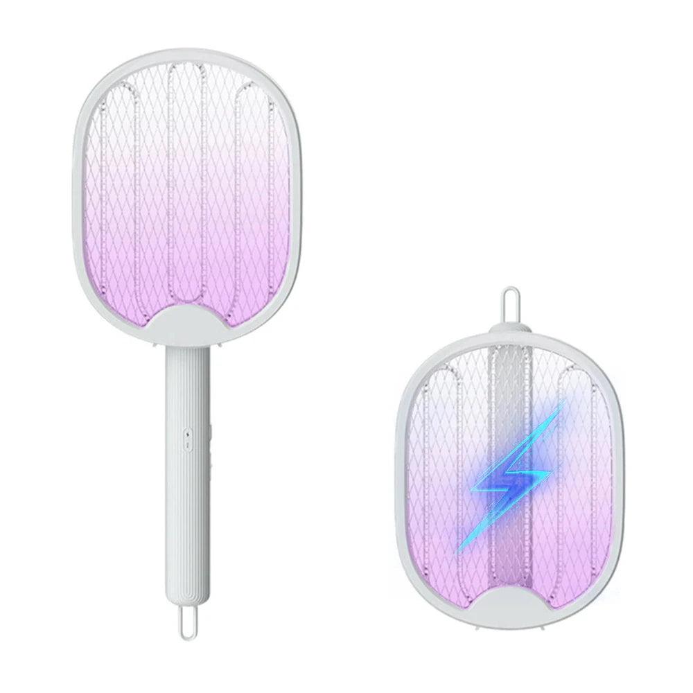 Foldable Electric Mosquito Killer Fly Swatter Trap USB Rechargeable Mosquito Racket Insect Killer with UV Light Bug Zapper 3000V - Outdoorsavage