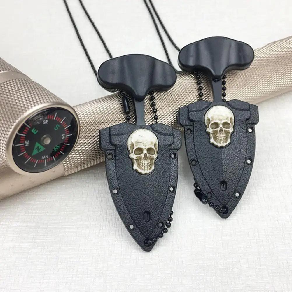 Survival Cutter Mini Skull Necklace Knife Survival Multitool Fruit Knife Bottle Opener Tactical Camping Equipment самооборона 캠핑 - Outdoorsavage