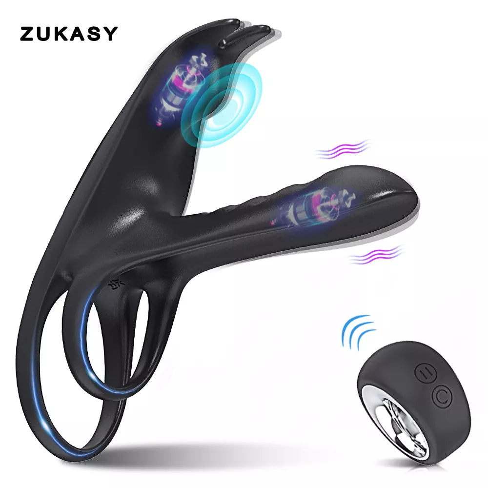 Couple Vibrator with Dual Motor – Penis Ring for Men & Partner Pleasure