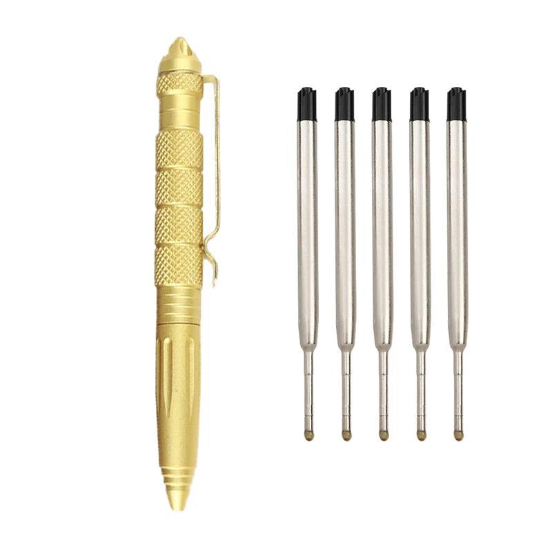 High Quality Aluminum Anti Skid Self DEFENCE Ballpoint Pens Multi Functional Tactical Pen Office Accessories School Supplies - Outdoorsavage