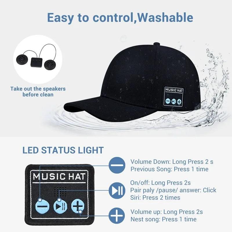 Hat with Bluetooth Speaker, Bluetooth Earbuds Outdoor Listening To - Outdoorsavage