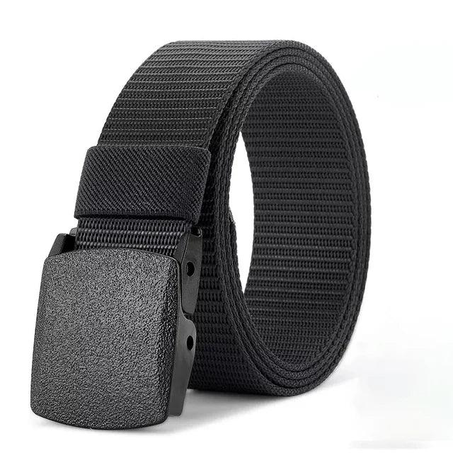 Nylon Canvas Breathable Military Tactical Men Waist Belt With Plastic Black Buckle - Outdoorsavage