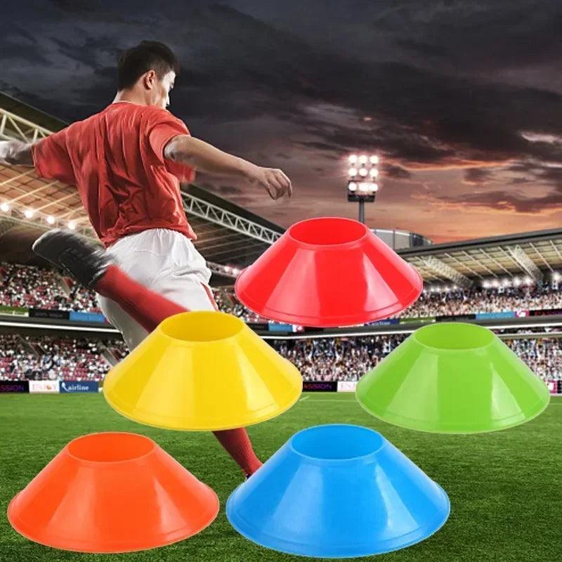 10Pcs Soccer Cones Disc Football Training Discs With Carry Bag Holder Agility Exercise Field Markers Sports Training Equipment - Outdoorsavage