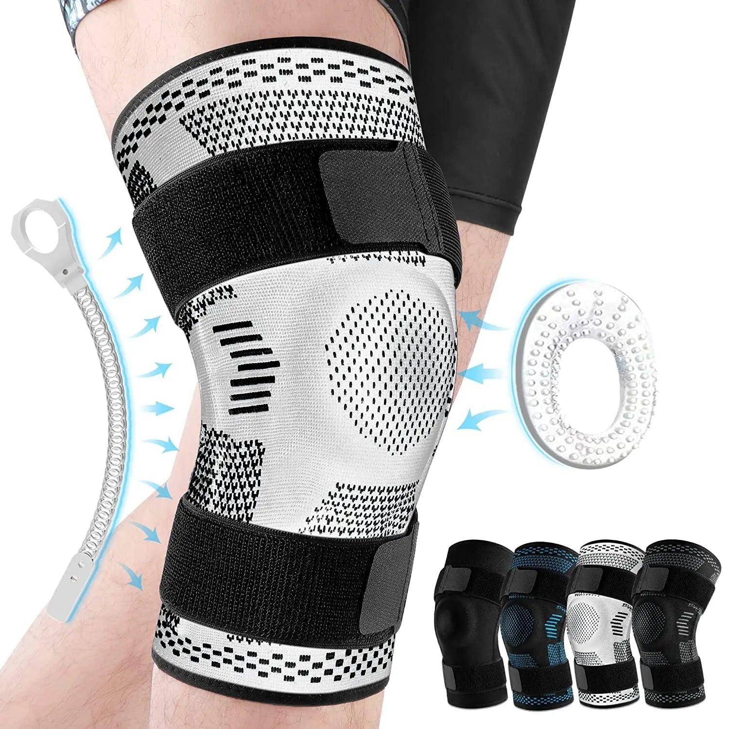 Sports Knee Pads for Knee Pain Meniscus Tear Injury Recovery with Side Stabilizers Patella Gel Knee Support Compression Sleeve - Outdoorsavage