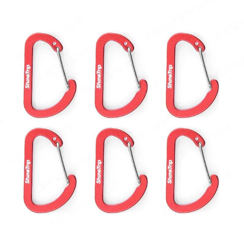 6pcs Camping Hiking Tent Wind Rope Buckle Adjustable Aluminium Alloy Cord Rope Buckles Camping Equipment Outdoor Tents Accessory - Outdoorsavage