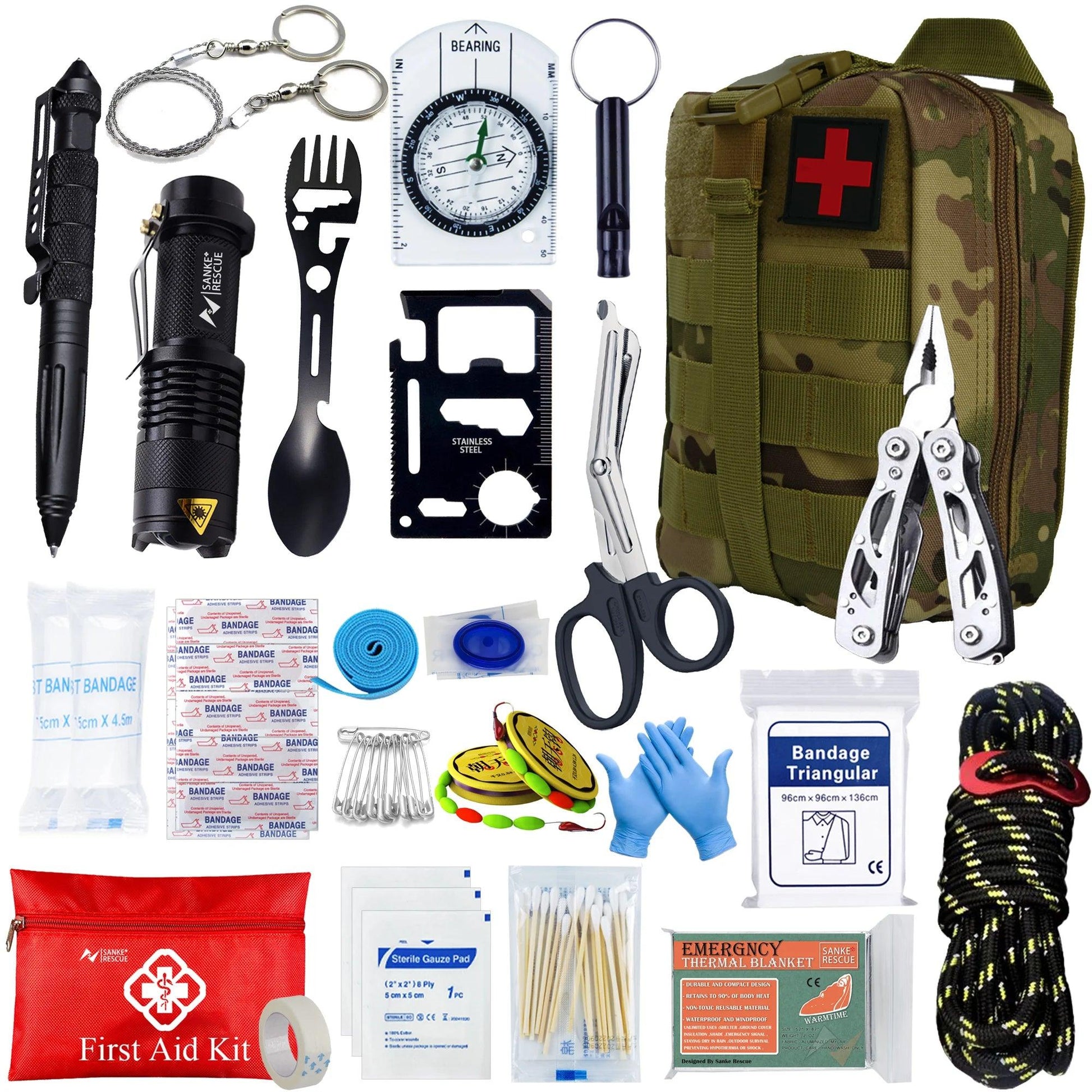 Tactical First Aid Kit In The Car Military Acessories Survival Kits Camping Equipments Medical Bag Self-defense EDC Pouch ifak - Outdoorsavage