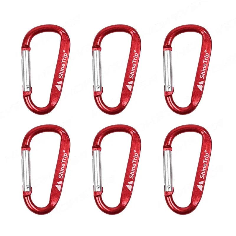 6pcs Camping Hiking Tent Wind Rope Buckle Adjustable Aluminium Alloy Cord Rope Buckles Camping Equipment Outdoor Tents Accessory - Outdoorsavage