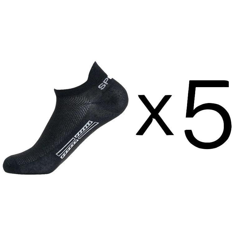 5 Pairs/Lot High Quality Men Ankle Socks Breathable Cotton Sports Mesh Casual Athletic Thin Cut Short Sokken Plus Size - Outdoorsavage