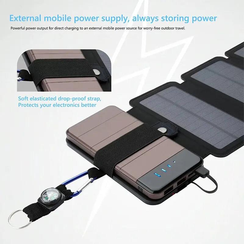 Outdoor Multifunctional Portable Solar Charging Panel Foldable 5V 1A USB Output Device Camping Tool High Power Output - Outdoorsavage