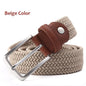 Stretch Canvas Leather Belts for Men Female Casual Knitted Woven Military Tactical Strap Male Elastic Belt for Pants Jeans - Outdoorsavage