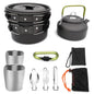 Camping cooking set Camping Gear Outdoor stove teapot Pan cup Accessories Portable Camping Equipment camper accessories kitchen - Outdoorsavage