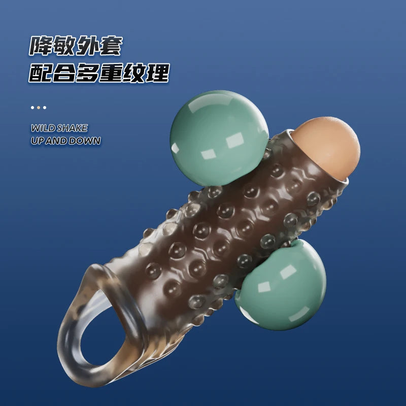 Sex Toys for Men Delay Condom Penis Sleeve Extension