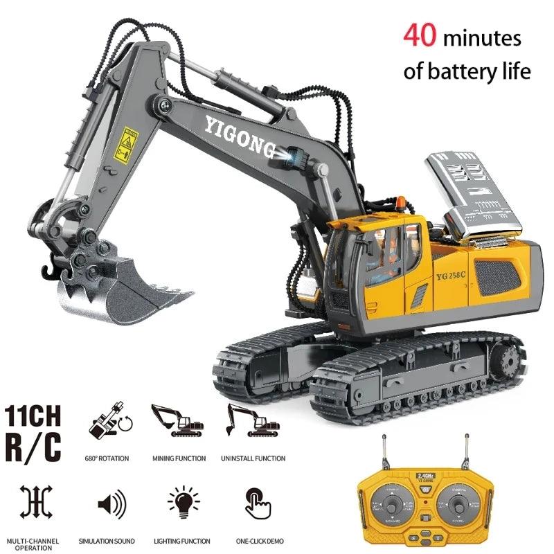 RC Excavator 1:20 Remote Control Truck 2.4G RC Crawler Engineering Vehicle Excavator Truck Radio Control Children's Day Gifts - Outdoorsavage