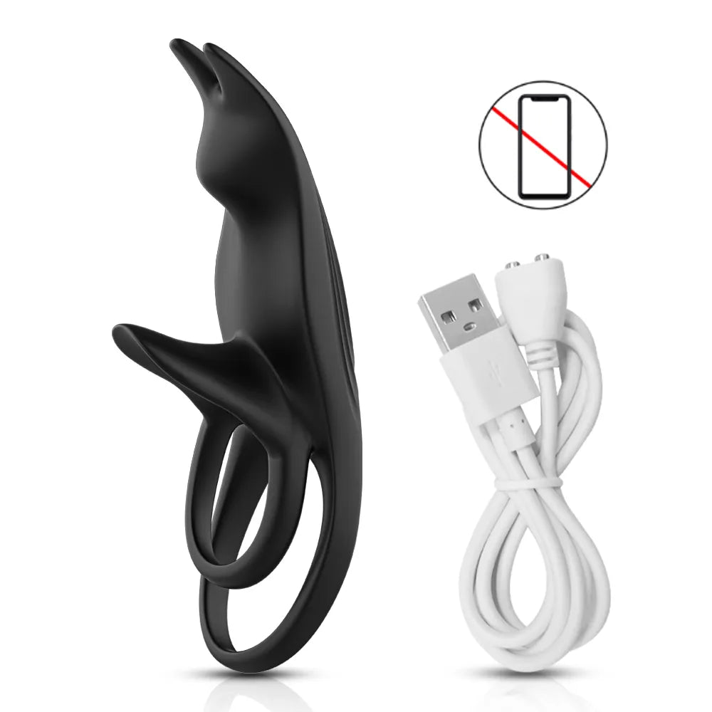 Couple Vibrator with Dual Motor – Penis Ring for Men & Partner Pleasure