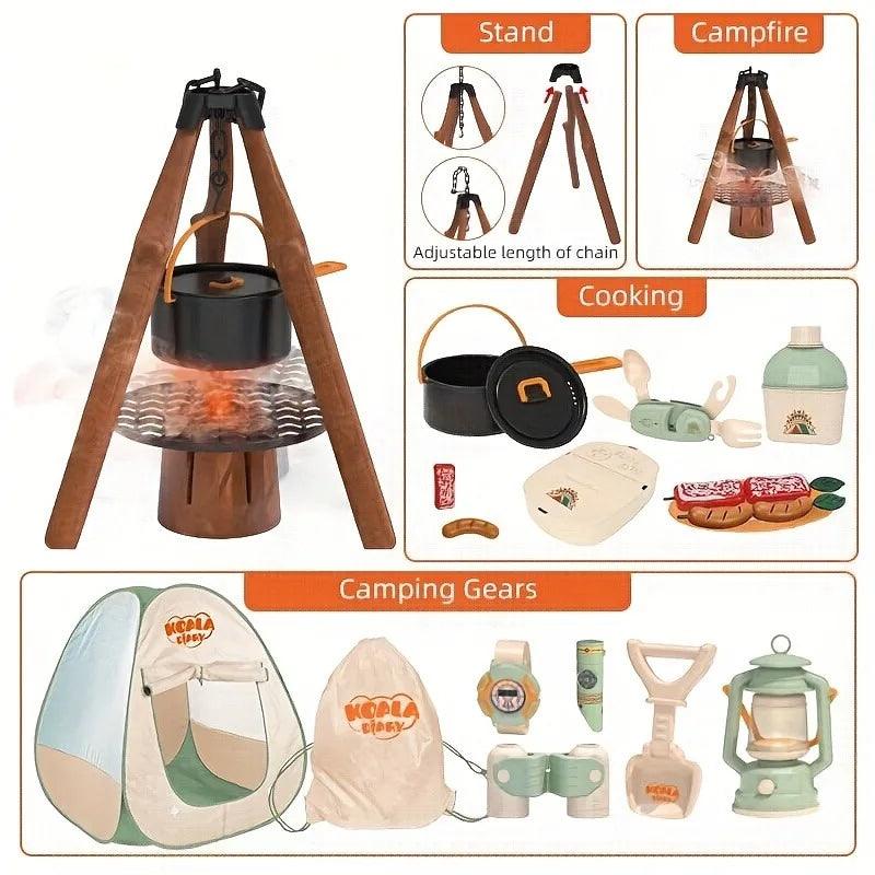 Kids Camping Set Outdoor Explorer Kit - Includes Bug Catcher, Pop Up Tent & Kids Camping Gear! Christmas ,Halloween Gift - Outdoorsavage