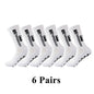 6Pairs/Lot 2023 New ANTI SLIP Tapedesign Football Socks Mid Calf Non-Slip Soccer Sport Cycling Sports Mens Sock EU38-45 - Outdoorsavage