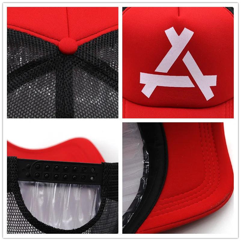 Summer Unisex Men Fishing Baseball Caps Women Breathable Mesh Snapback Hats Red Black Casual Sport Hats 3D Printing Cap - Outdoorsavage